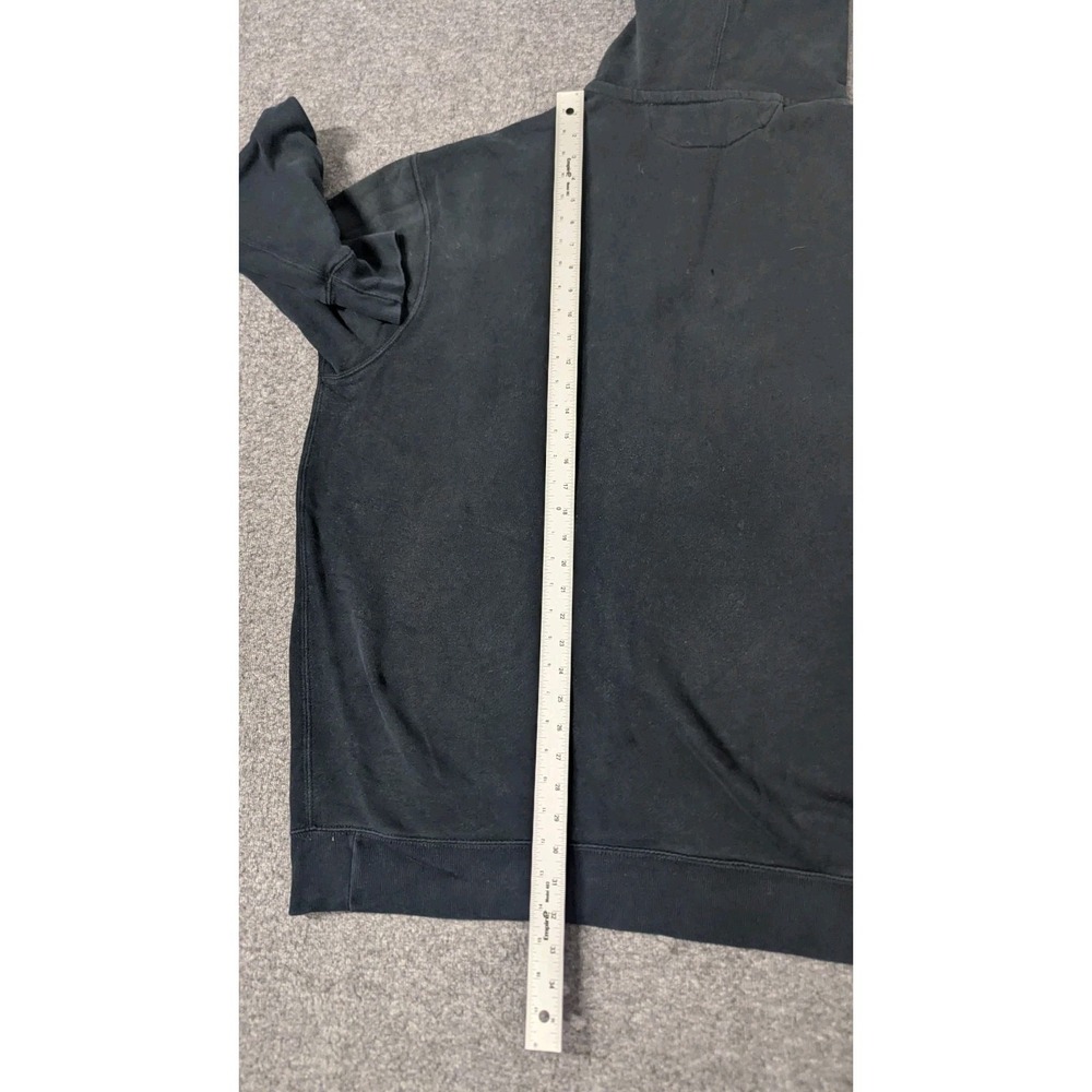 Polo Ralph Lauren Hoodie Men's 2XLT Black P-Patch Logo Full Zip Gothic‎ Goth - Picture 14 of 16